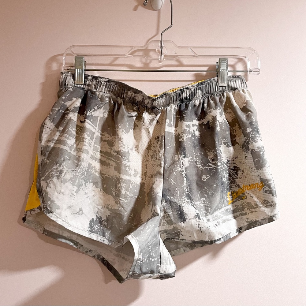 Nike Livestrong Yellow Gray Shorts Dri-Fit Medium